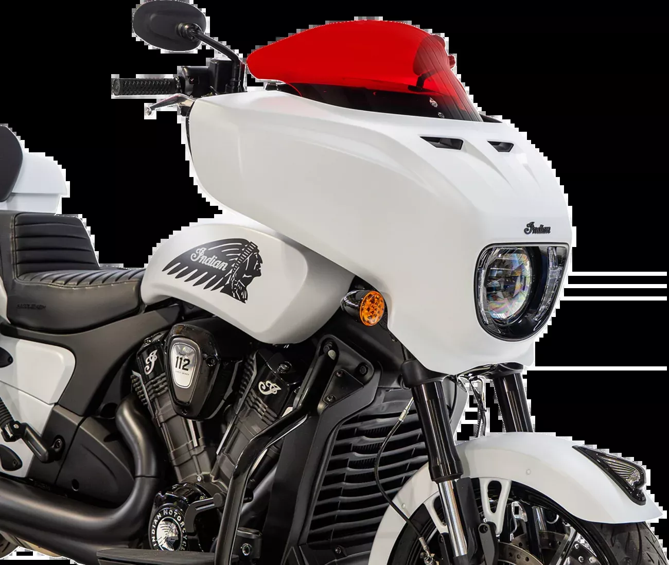 Klock Werks 9" Red Flare Windshield fits 2025-2026 Indian Powerplus Models
