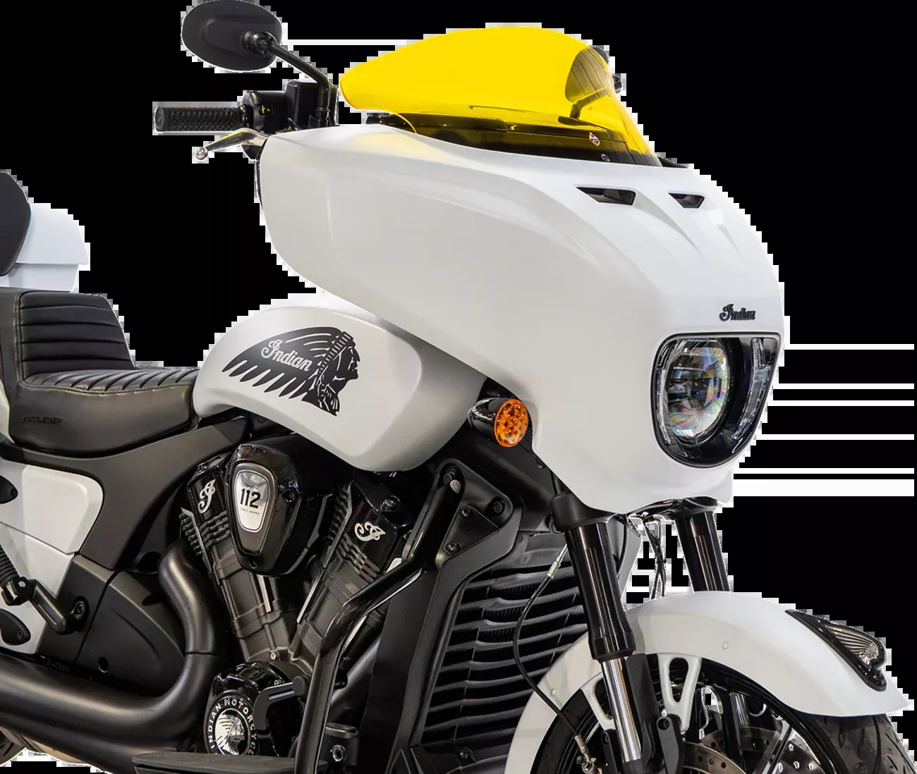 Klock Werks 9" Yellow Flare Windshield fits 2025-2026 Indian Powerplus Models