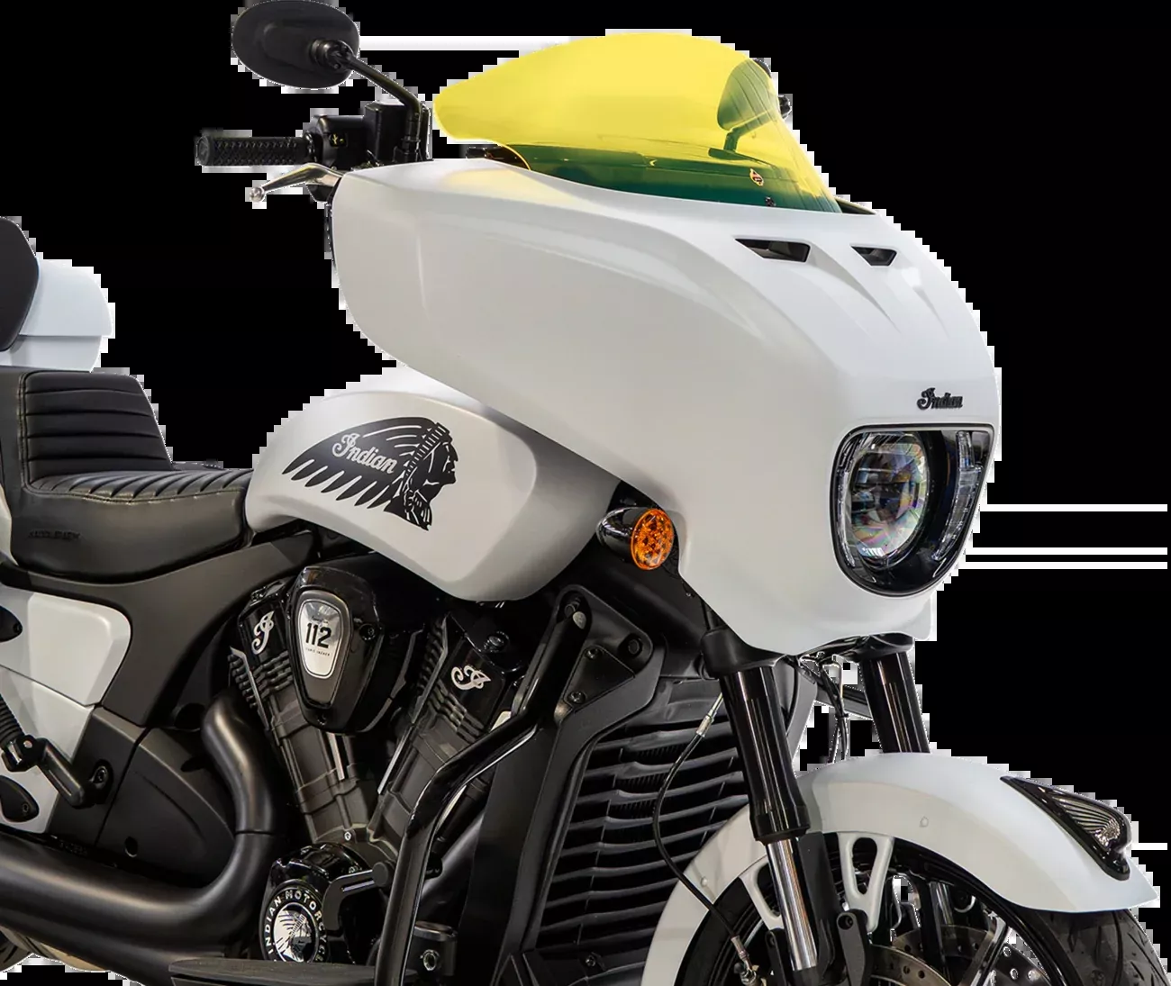 Klock Werks 9" Yellow Ice Flare Windshield for 2025-2026 Indian Powerplus Models