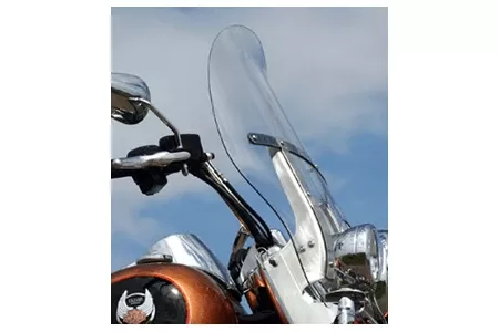 Klock Werks Flare Billboard Windshield for '00-Up FLSTC w/ OEM Windshield, '90-12 FLSTF, '86-99 FLSTC '05-Up FLSTN w/ OEM Detachable King-Sized Windshield (20" Tall) -Clear