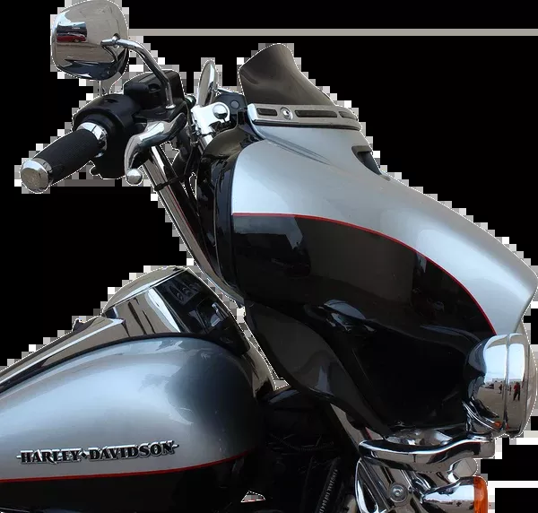 Klock Werks Flare Windshield – 4″ – Black – ’14-’25 FLH