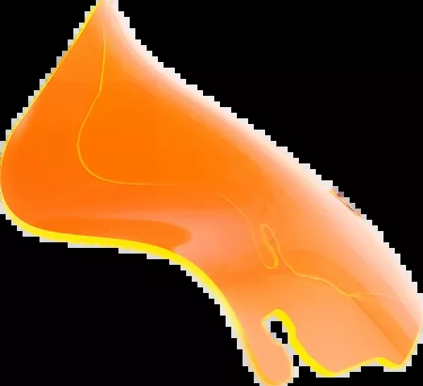 Klock Werks Ice Flare Windshield – 6.5″ – Orange Ice – ’96-’13 FLHT/FLHX