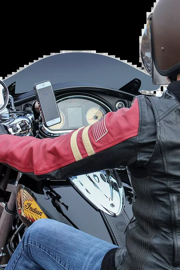 Klock Werks iOmount™ For Indian – Left Perch Mount – Black – Touring