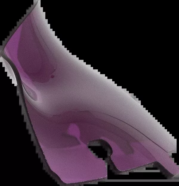 Klock Werks Kolor Flare Windshield – 4″ – Purple – ’14-’25 FLH/FLHT/FLHX