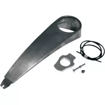 Klock Werks KW05-02-0100 Raw Dash with Ignition Relocation Kit Harley Softail 00-17