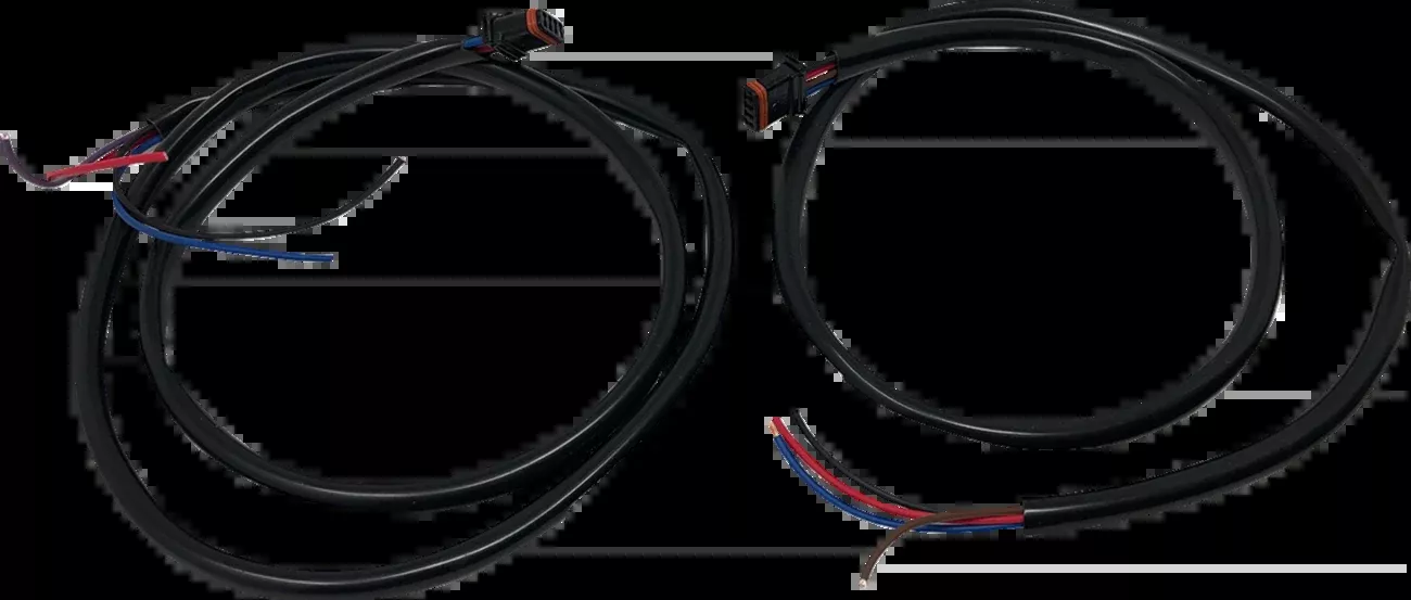 Kodlin Black Rear LED Wiring Harness for 2018-2025 Harley Davidson M8 Softail