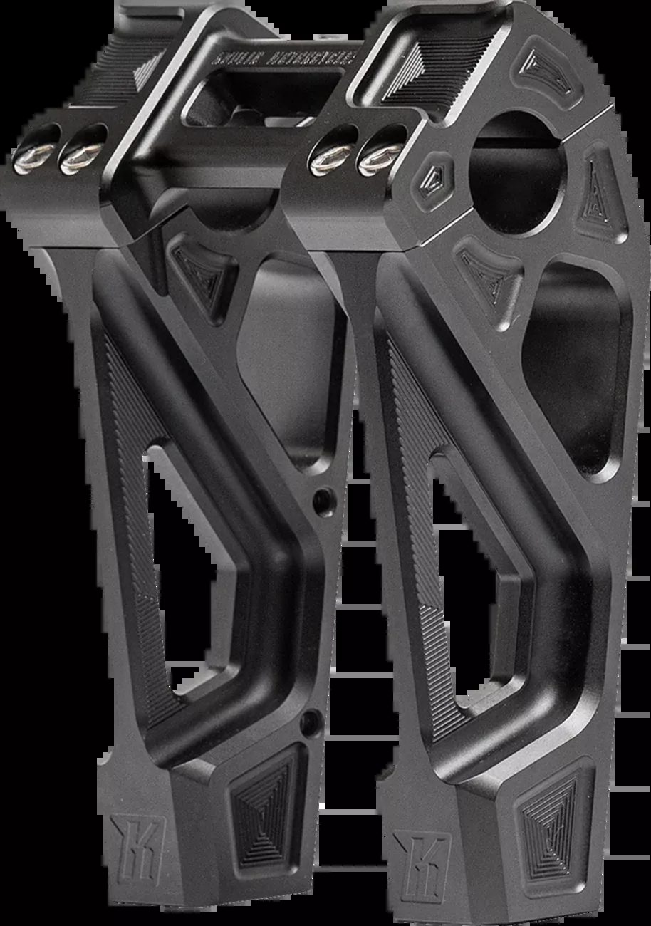 Kodlin Fastback Black 6" Straight Motorcycle Handlebar Risers for Harley K55129