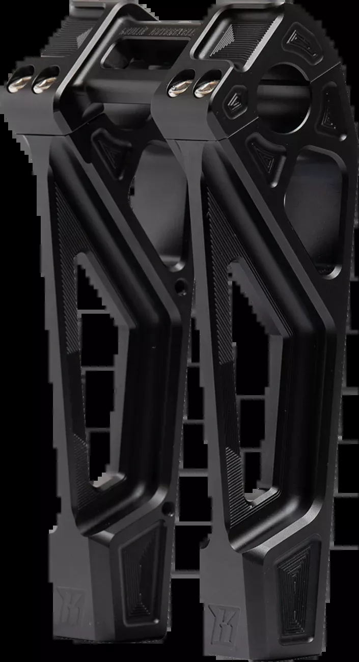 Kodlin Fastback Black 8" Straight Motorcycle Handlebar Risers for Harley K55128