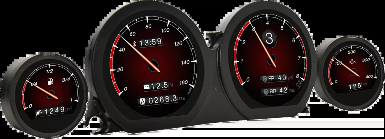 Koso HD-03X TFT Electronic Multi-Function Gauge Set for 2014-2023 Harley Touring