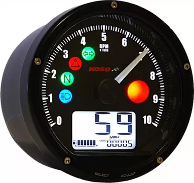 Koso T & T Multi Function Meter (Black) - BA035K00
