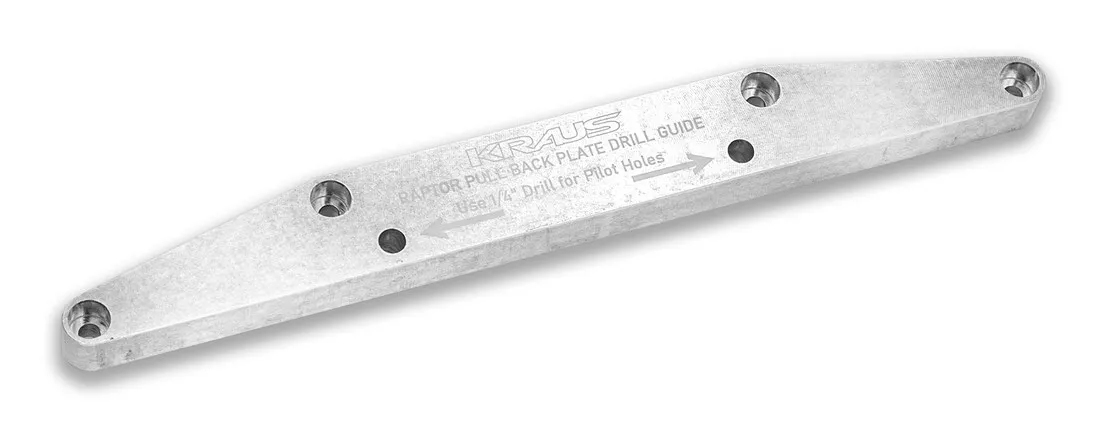 Kraus Raptor Pull Back Plate Drill Guide For Harley FLTR 2015-2026