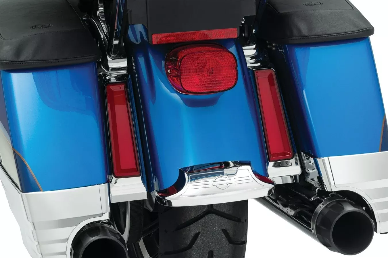 Kuryakyn 2900 Chrome Tracer LED Saddlebag Taillight Inserts Harley FLH/T 14-Up