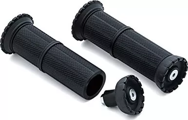 Kuryakyn 3587 Riot Handlebar Grips for 7/8" Handlebars, Satin Black, 1 Pair