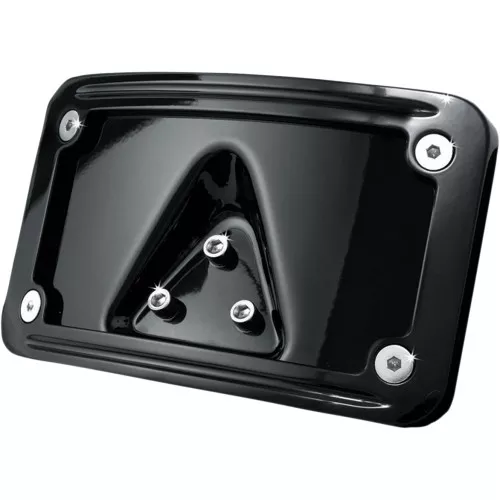 Kuryakyn Curved Laydown License Plate Mount w/ Frame for Harley