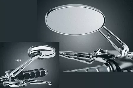 Kuryakyn Ellipse Mirrors (Pair)-Flat Glass