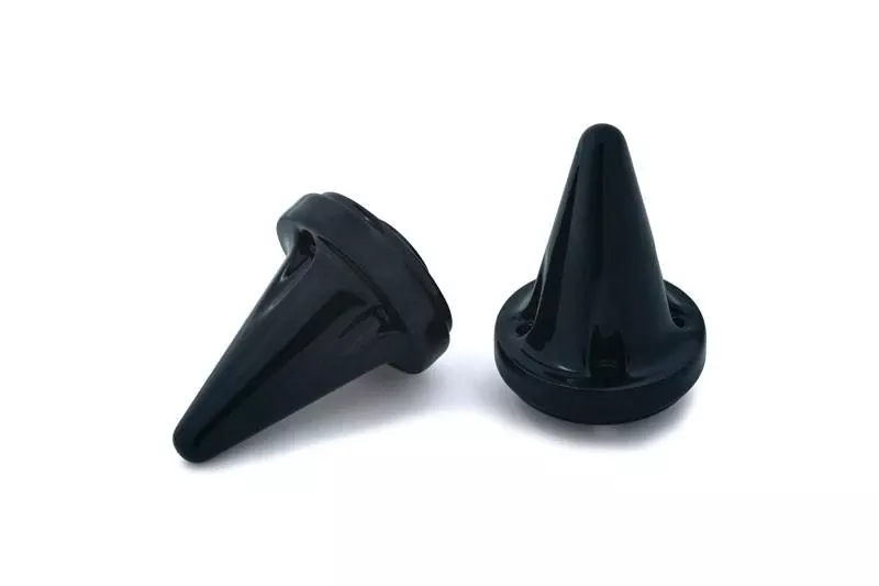 Kuryakyn Grip Ends Stiletto End Caps for ISO, Flame & Transformer Grips - Black