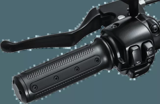 Kuryakyn Heavy Industry Grips for Certain '84-Up H-D Models with Dual Cable Throttle Control -Satin Black
