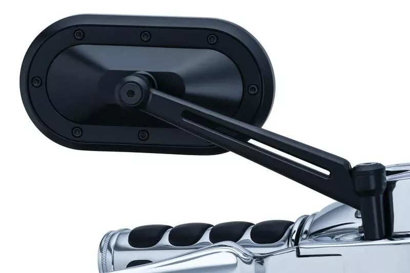 Kuryakyn Heavy Industry Mirrors - Satin Black (Sold in Pairs)