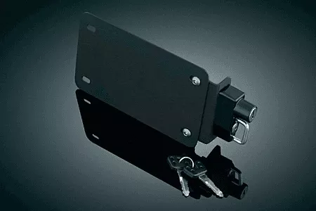 Kuryakyn Helmet Lock -License Plate Mounted for Most Standard/Flat Plates