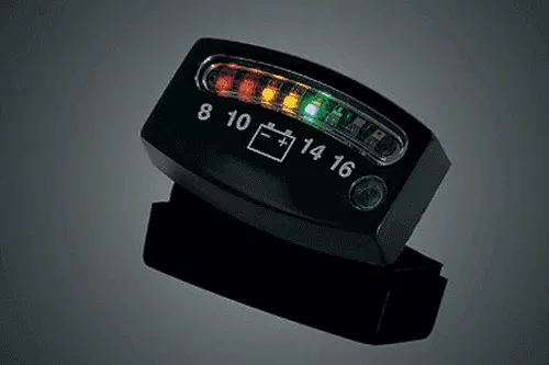 Kuryakyn L.E.D. Battery Gauge Fits 12 Volt Electrical Systems - Black