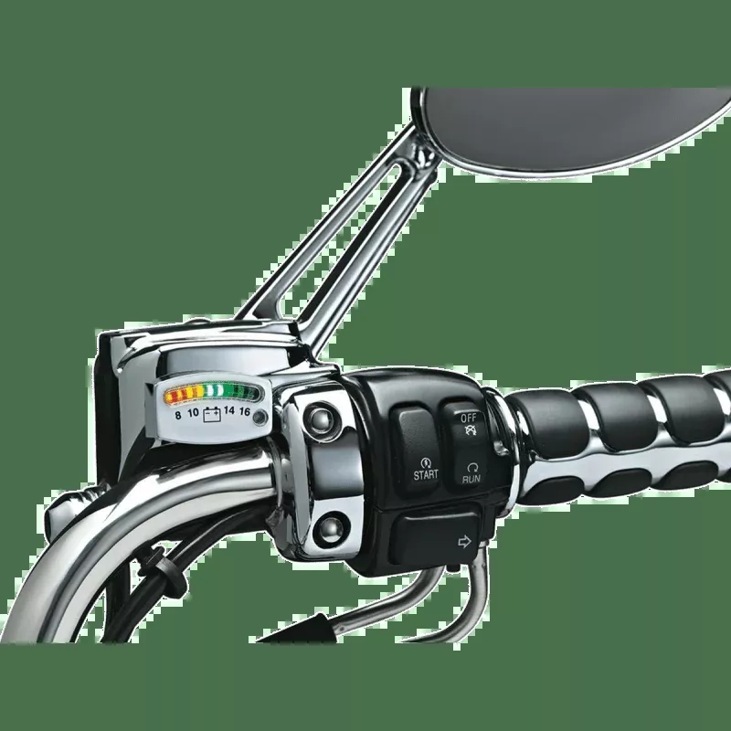 Kuryakyn LED Battery Gauge Chrome (EA) PN 4219
