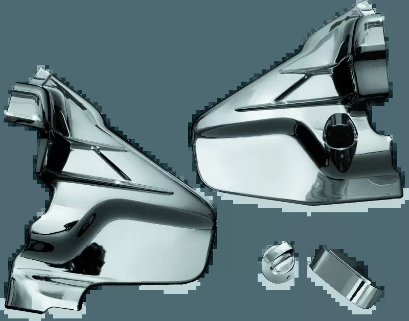 Kuryakyn Louvered Chrome Transmission Cover for '01-17 Honda GL1800 Models - Pair