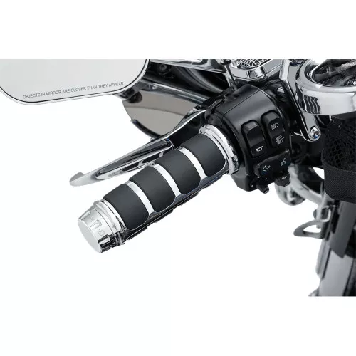 Kuryakyn Premium ISO-Grips for Heated Grips on Harley Electronic Throttle - Chrome
