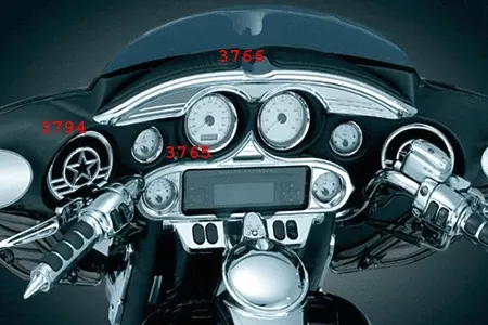Kuryakyn Stereo Accent for '96-13 FL Models & Trikes -Each
