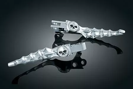 Kuryakyn Zombie Levers Brake & Clutch Levers for Certain '96-17 Harleysw/ Cable Operated Clutch [Click for Fitment] Chrome