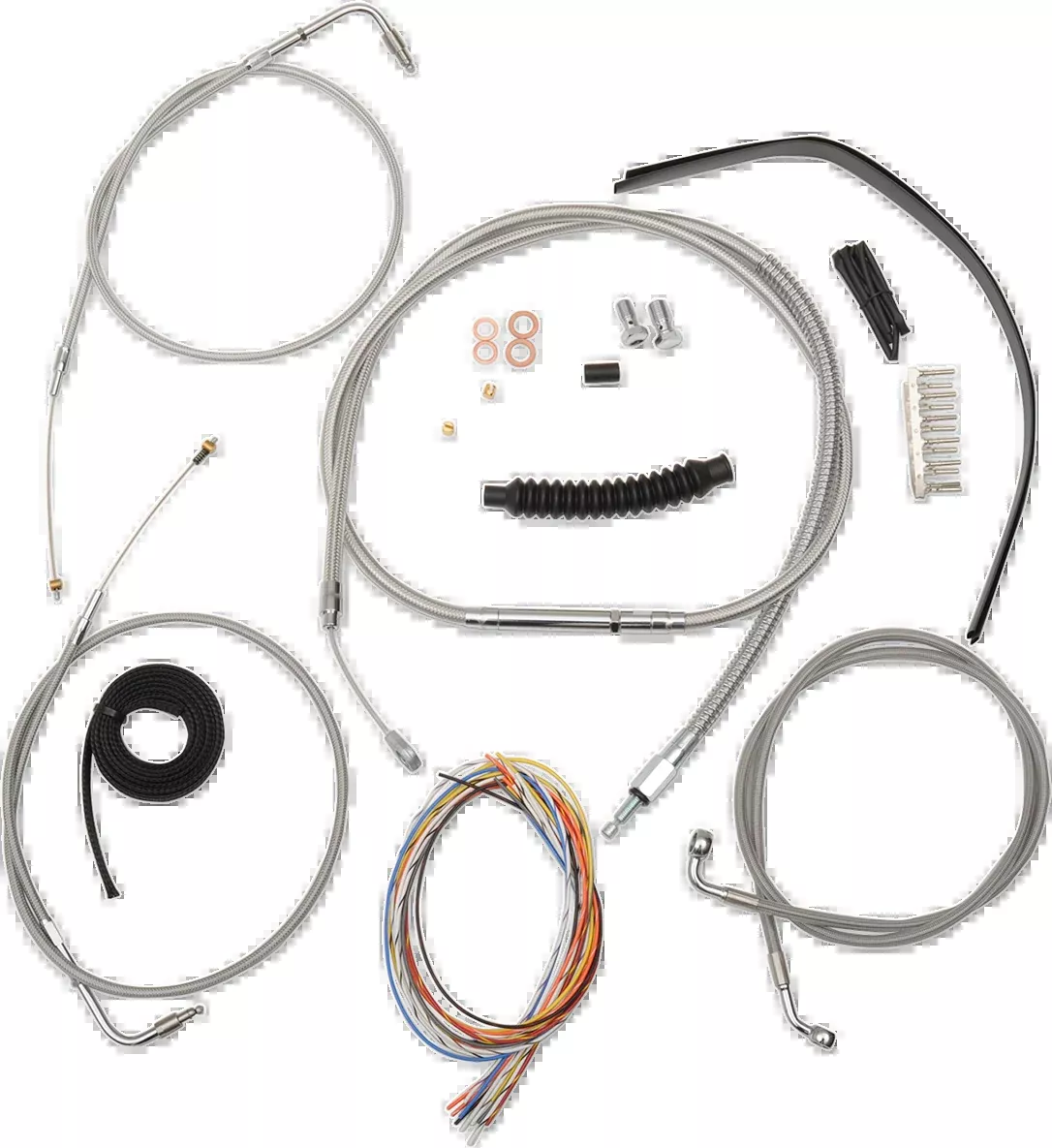 La Chopper 12"-14" Handlebar Stainless Cable Kit 2013-2022 Harley Sportster
