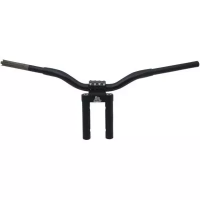 La Choppers 1 1/4″ Kage Fighter T-Bars, 10″ Risers Flat Black