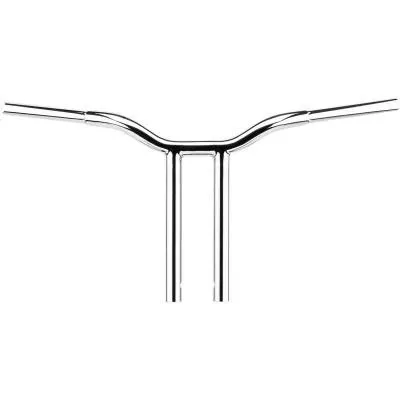La Choppers 1 1/4″ Kage Fighter T-Bars, 10″ Straight Riser Chrome