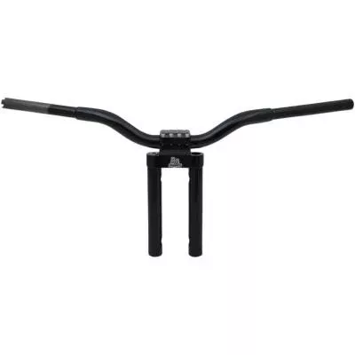 La Choppers 1 1/4″ Kage Fighter T-Bars, 12″ Risers Gloss Black