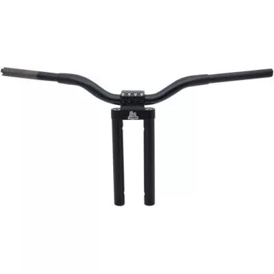 La Choppers 1 1/4″ Kage Fighter T-Bars, 14″ Risers Flat Black