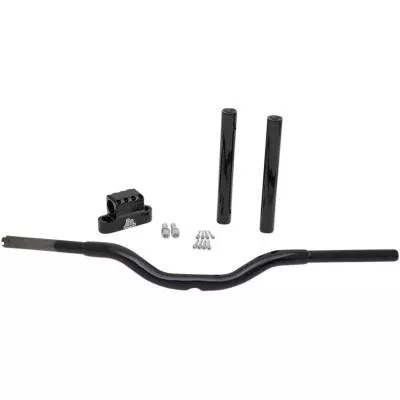 La Choppers 1 1/4″ Kage Fighter T-Bars, 14″ Risers Gloss Black