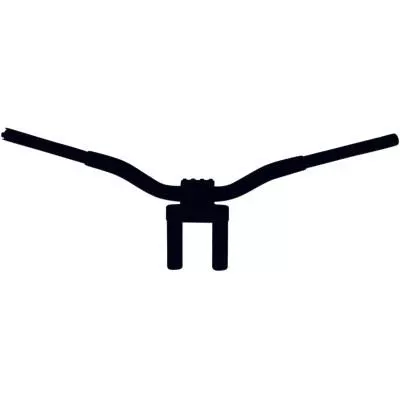 La Choppers 1 1/4" Kage Fighter T-Bars, 8" Risers Flat Black