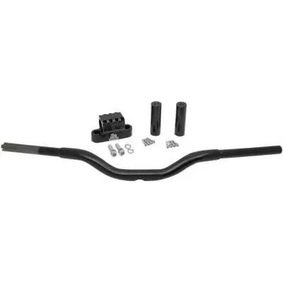 La Choppers 1 1/4″ Kage Fighter T-Bars, 8″ Risers Gloss Black