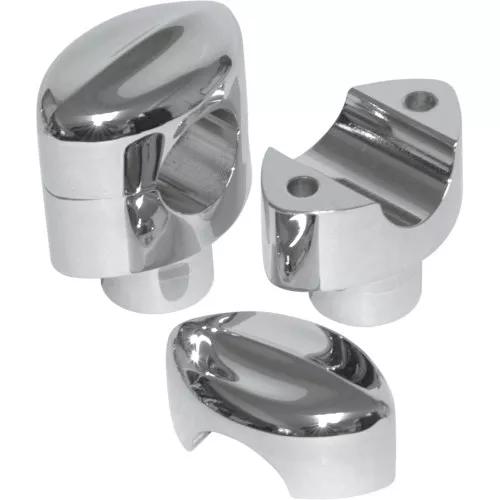 LA Choppers 1.5" Mohawk 1" Handlebar Riser/Top Clamp Kit - Chrome