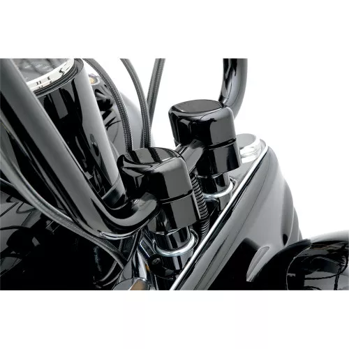 LA Choppers 1.5" Smooth 1" Handlebar Riser/Top Clamp Kit - Gloss Black