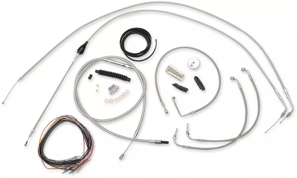 La Choppers 15"-17" Ape Hanger Handlebar No ABS Cable Kit 1999-06 Harley Touring