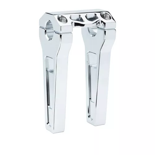 LA Choppers 8" Straight Performance Risers & Top Clamp- Chrome