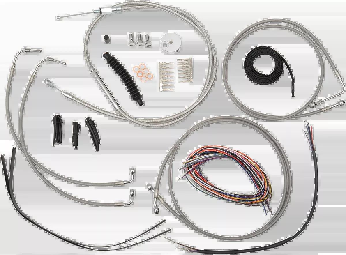 La Choppers ABS 12"-14" Ape Hanger Handlebar Cable Kit 2008-2013 Harley Touring