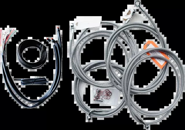 La Choppers ABS Braided 15"-17" Ape Hanger Handlebar Cable Kit 2016 Harley FLHX