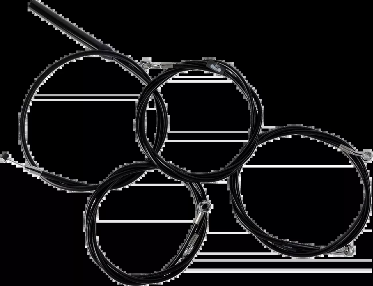La Choppers Complete Stock Handlebar Black Cable Kit for 2023-26 Harley Touring