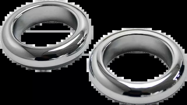 La Choppers Pair Chrome 39mm Fork Dust Caps 1984-2012 Harley Dyna Sportster FXRC