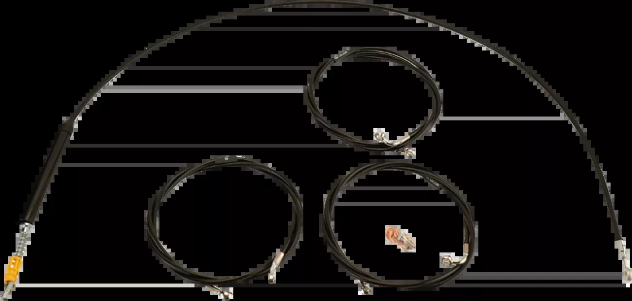 La Choppers Standard Black Clutch Brake Line Kit for 2023-2026 Harley Touring