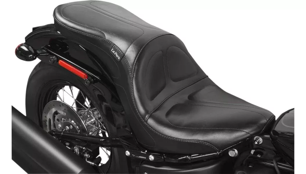 Le Pera LYX-910 Black Maverick 2-Up Stitched Seat Harley M8 Softail 18-23