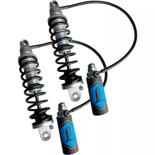Legend Revo-Arc Remote Reservoir Coil Shocks for 2014-2024 Harley Touring - Clear