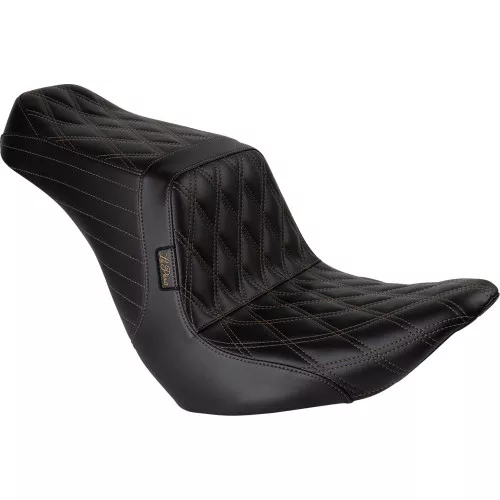 LePera Tailwhip Up Front Seat for 2018-2024 Harley Softail FXLR/FLSB - Double Diamond Chestnut