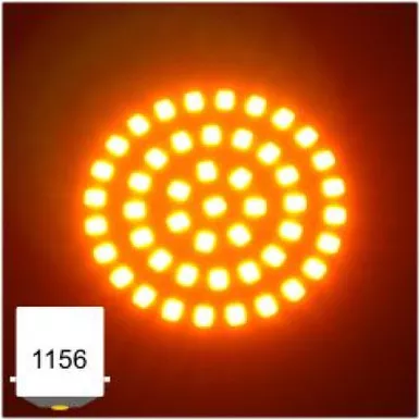 Letric Lighting LLC-B6A Bullet Style 1156 Turn Signal Inserts Amber